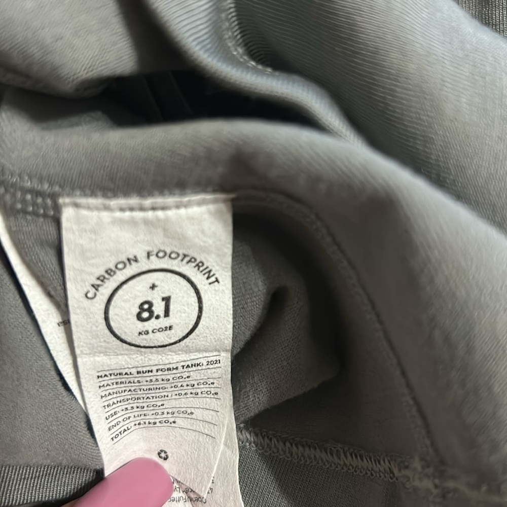 NWT Allbirds Natural Run Form Tank, Small, Gray - Picture 10 of 12